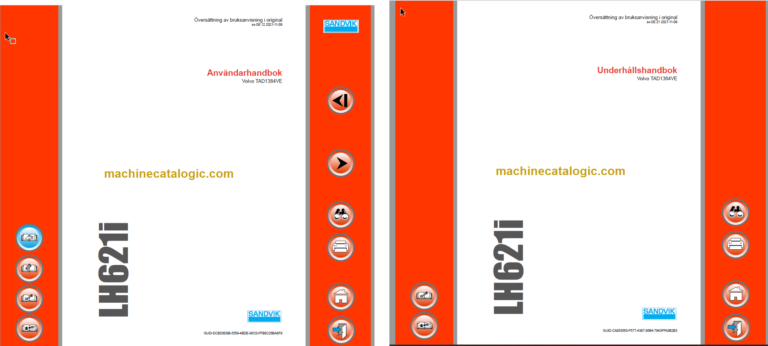 Sandvik LH621i Mining Loader Operator's and Maintenance Manual (L621DVMA0A0613 Swedish)