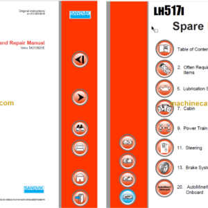 Sandvik LH517i Mining Loader Service and Parts Manual (L017D852)