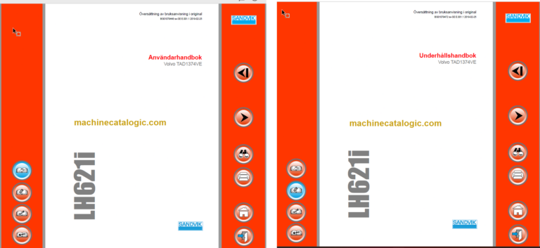 Sandvik LH621i Mining Loader Operator's and Maintenance Manual (L921D498 Swedish)