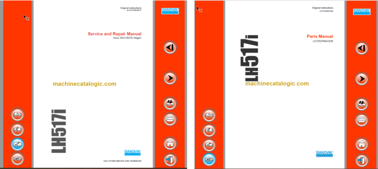 Sandvik LH517i Mining Loader Service and Parts Manual (L517DCPA0A1039)