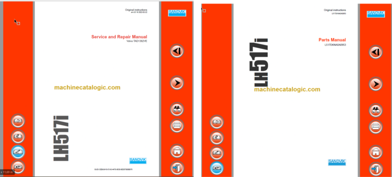 Sandvik LH517i Mining Loader Service and Parts Manual (L517DKNA0A0953)