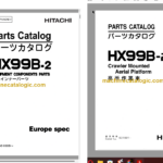 Hitachi HX99B-2 Parts Catalog & Equipment Components Parts Catalog