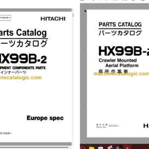 Hitachi HX99B-2 Parts Catalog & Equipment Components Parts Catalog