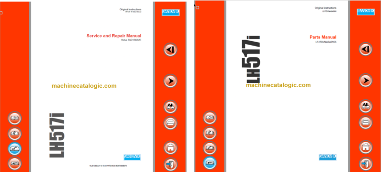 Sandvik LH517i Mining Loader Service and Parts Manual (L517DVNA0A0956)