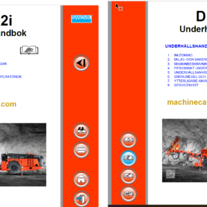 Sandvik DS512i Rock Bolter Operator's and Maintenance Manual (SN 120B52514-1 Swedish)