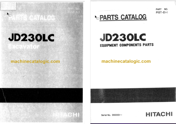 JD230LC Excavator Parts Catalog & Equipment Components Parts Catalog