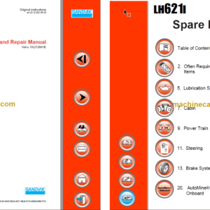 Sandvik LH621i Mining Loader Service and Parts Manual (L621DCMA0A0554)