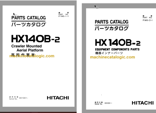 Hitachi HX140B-2 Parts Catalog & Equipment Components Parts Catalog