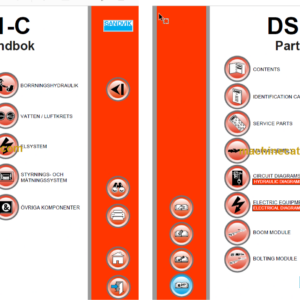 Sandvik DS511C Drill Rig Service and Parts Manual (115B42360-1)