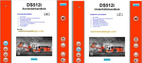 Sandvik DS512i Rock Bolter Operator's and Maintenance Manual (SN 121B59416-1 Swedish)