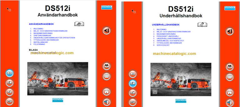 Sandvik DS512i Rock Bolter Operator's and Maintenance Manual (SN 121B59416-1 Swedish)