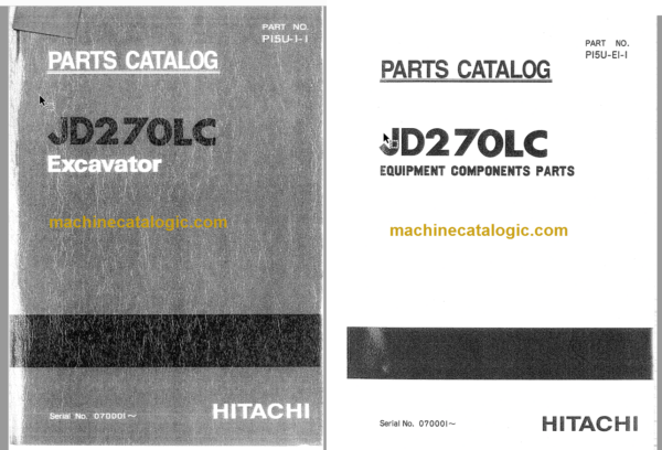 JD270LC Excavator Parts Catalog & Equipment Components Parts Catalog