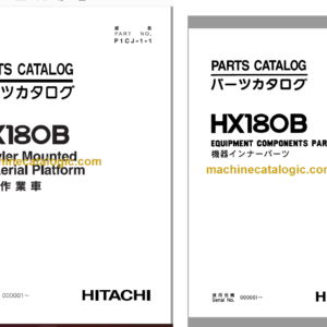 Hitachi HX180B Parts Catalog & Equipment Components Parts Catalog