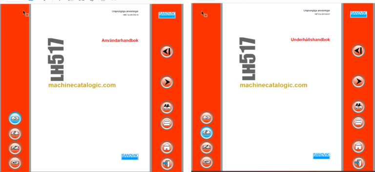 Sandvik LH517 Mining Loader Operator's and Maintenance Manual (L317D374 Swedish)
