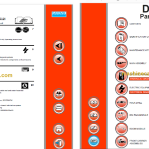 Sandvik DS512i Rock Bolter Service and Parts Manual (SN 120B52514-1)