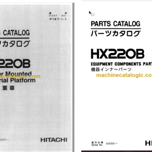 Hitachi HX220B Parts Catalog & Equipment Components Parts Catalog