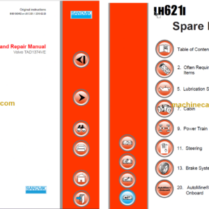 Sandvik LH621i Mining Loader Service and Parts Manual (L921D498)