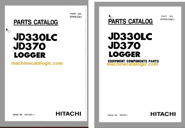 JD330LC JD370 Logger Parts Catalog & Equipment Components Parts Catalog
