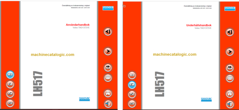 Sandvik LH517 Mining Loader Operator's and Maintenance Manual (L617D441 Swedish)