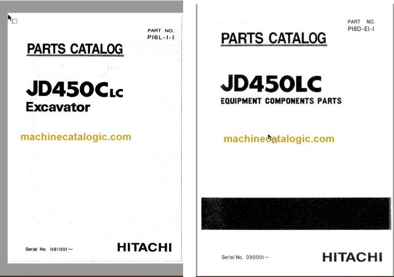 JD450CLC Excavator Parts Catalog & Equipment Components Parts Catalog