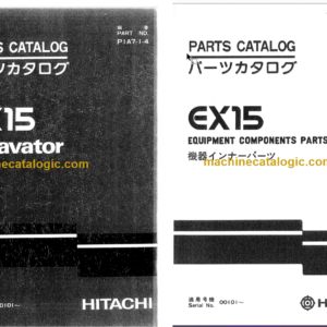 Hitachi EX15 Excavator Parts Catalog & Equipment Components Parts Catalog