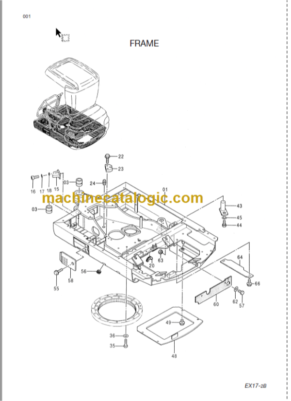 Hitachi EX17-2B Excavator Parts Catalog & Equipment Components Parts Catalog