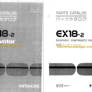 Hitachi EX18-2 Excavator Parts Catalog & Equipment Components Parts Catalog