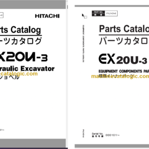 Hitachi EX20U-3 Excavator Parts Catalog & Equipment Components Parts Catalog