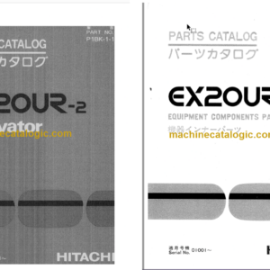 Hitachi EX20UR-2 Excavator Parts Catalog & Equipment Components Parts Catalog