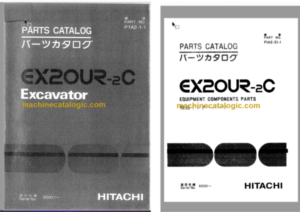 Hitachi EX20UR-2C Excavator Parts Catalog & Equipment Components Parts Catalog