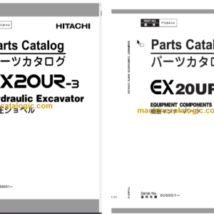 Hitachi EX20UR-3 Excavator Parts Catalog & Equipment Components Parts Catalog