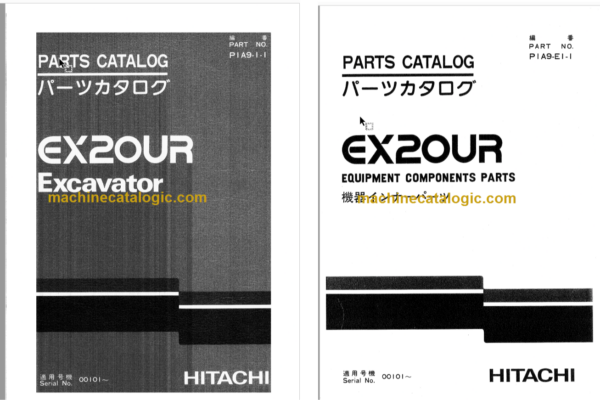 Hitachi EX20UR Excavator Parts Catalog & Equipment Components Parts Catalog