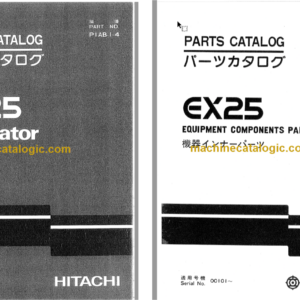 Hitachi EX25 Excavator Parts Catalog & Equipment Components Parts Catalog