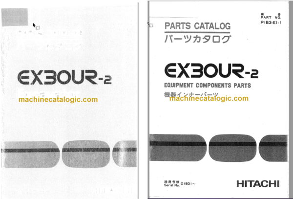 Hitachi EX30UR-2 Excavator Parts Catalog & Equipment Components Parts Catalog