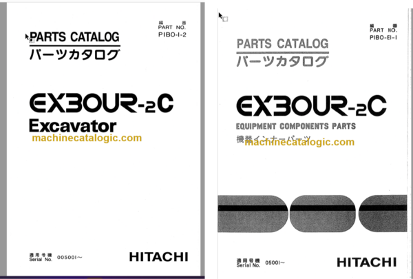 Hitachi EX30UR-2C Excavator Parts Catalog & Equipment Components Parts Catalog