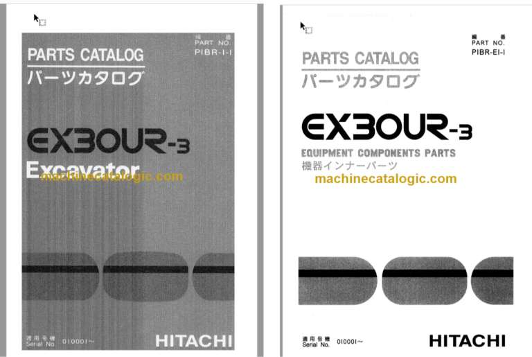 Hitachi EX30UR-3 Excavator Parts Catalog & Equipment Components Parts Catalog