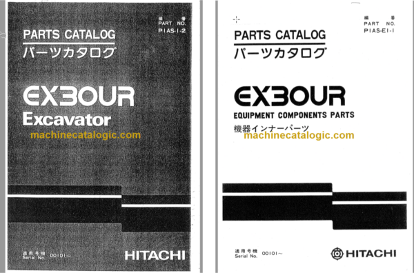 Hitachi EX30UR Excavator Parts Catalog & Equipment Components Parts Catalog