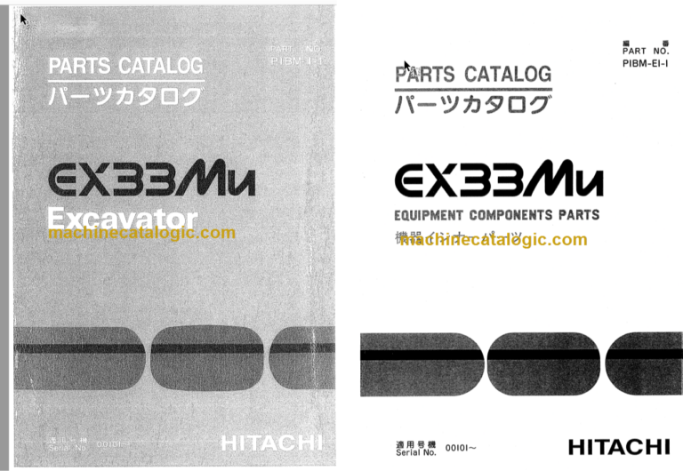 Hitachi EX33MU Excavator Parts Catalog & Equipment Components Parts Catalog