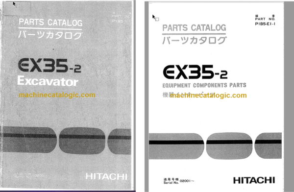 Hitachi EX35-2 Excavator Parts Catalog & Equipment Components Parts Catalog