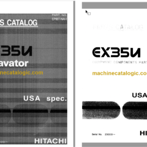 Hitachi EX35U Excavator USA Spec. Parts Catalog & Equipment Components Parts Catalog