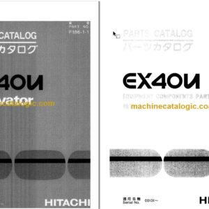 Hitachi EX40U Excavator Parts Catalog & Equipment Components Parts Catalog