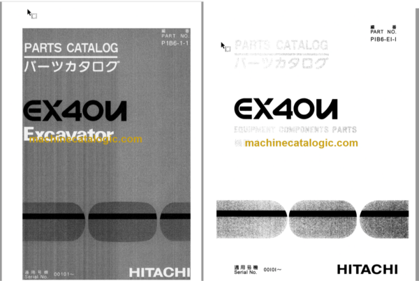 Hitachi EX40U Excavator Parts Catalog & Equipment Components Parts Catalog