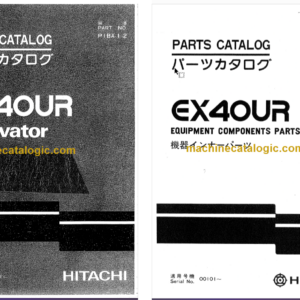 Hitachi EX40UR Excavator Parts Catalog & Equipment Components Parts Catalog