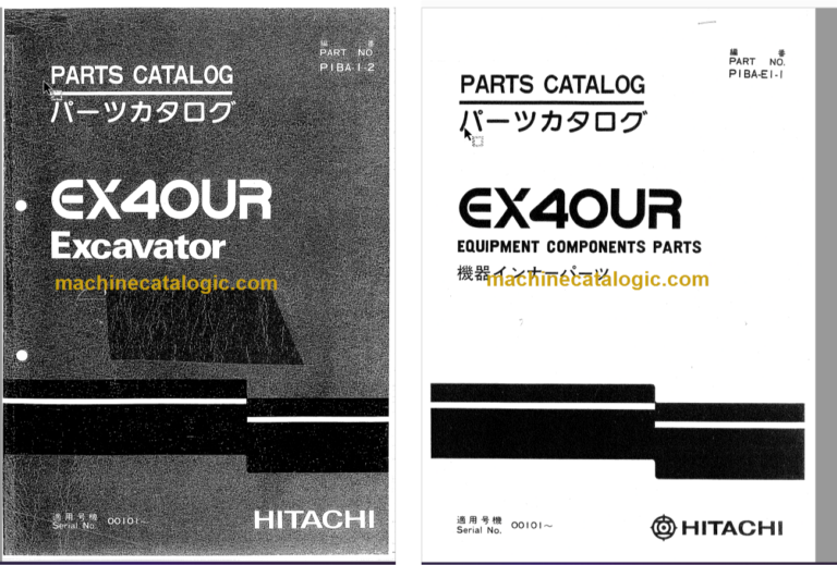 Hitachi EX40UR Excavator Parts Catalog & Equipment Components Parts Catalog