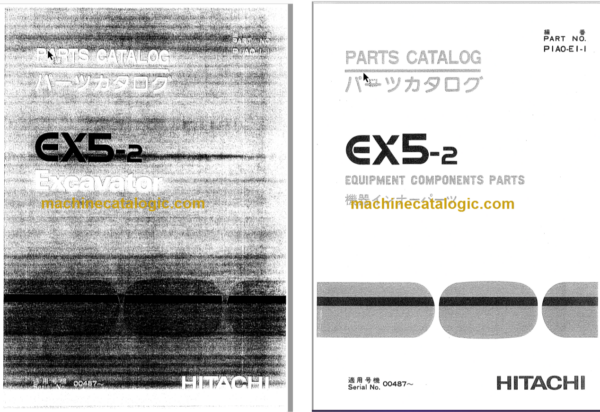Hitachi EX5-2 Excavator Parts Catalog & Equipment Components Parts Catalog