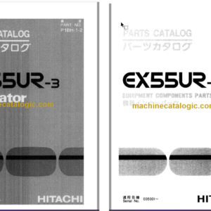 Hitachi EX55UR-3 Excavator Parts Catalog & Equipment Components Parts Catalog