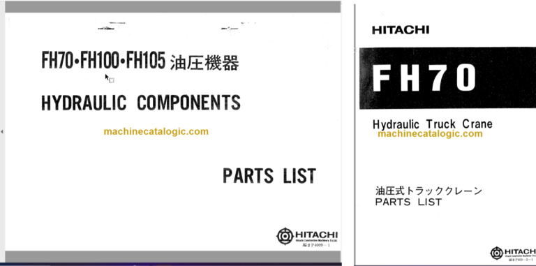 Hitachi FH70 Hydraulic Truck Crane Parts Catalog & Equipment Components Parts Catalog