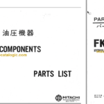 Hitachi FK150 Hydraulic Truck Crane Parts Catalog & Equipment Components Parts Catalog