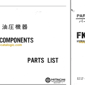 Hitachi FK150 Hydraulic Truck Crane Parts Catalog & Equipment Components Parts Catalog