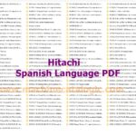 Hitachi Service and Operator’s Manual – Spanish Language PDF